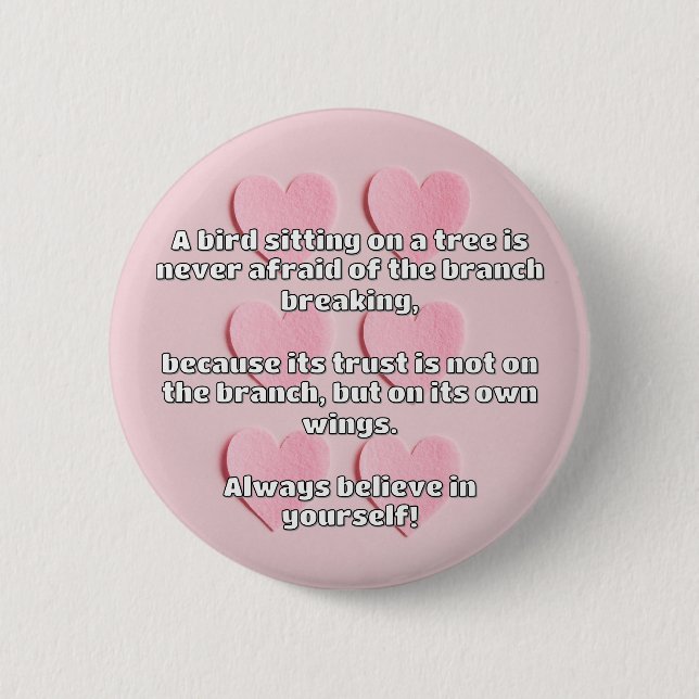 Empath Belief Positive Encouragement Quote  6 Cm Round Badge (Front)