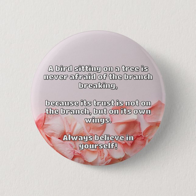 Empath Belief Positive Encouragement Quote  6 Cm Round Badge (Front)