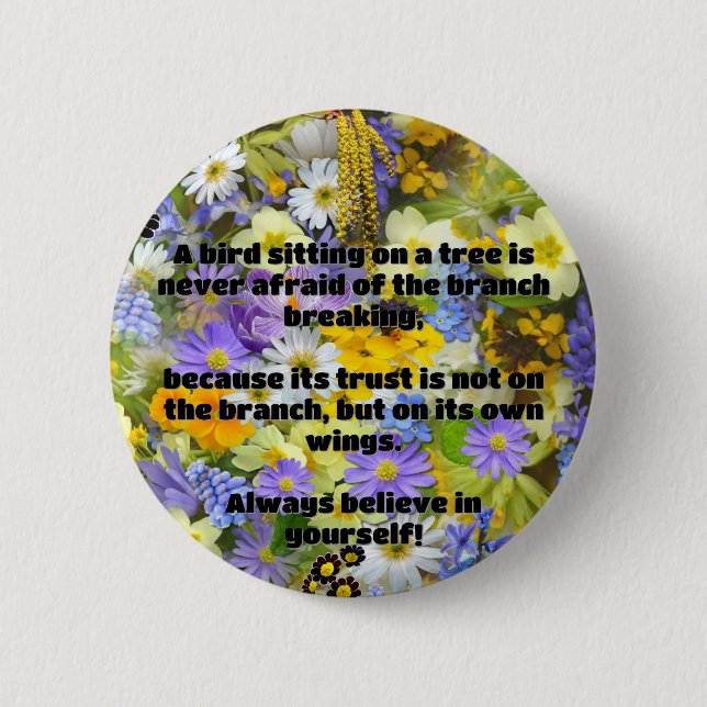 Empath Belief Positive Encouragement Quote  6 Cm Round Badge (Front)