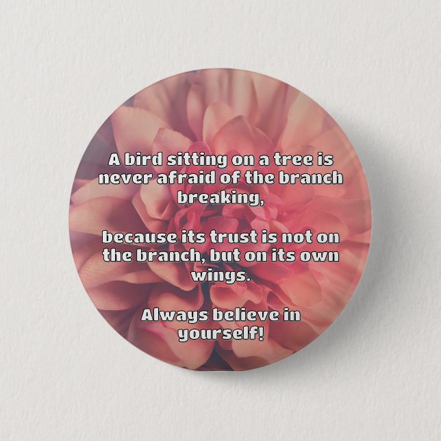 Empath Belief Positive Encouragement Quote  6 Cm Round Badge (Front)