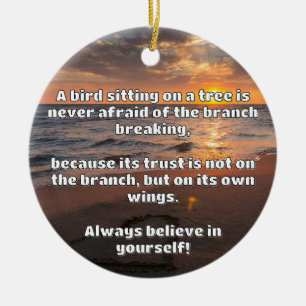 Empath Belief Positive Encouragement Quote  Ceramic Tree Decoration