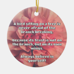 Empath Belief Positive Encouragement Quote  Ceramic Tree Decoration