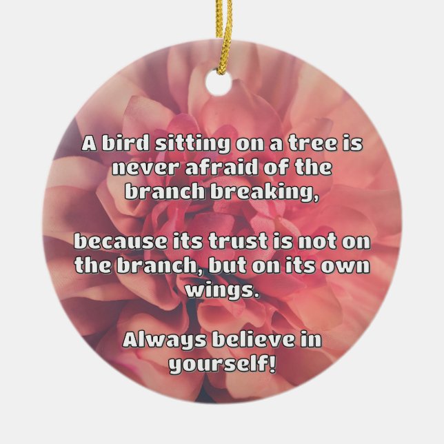 Empath Belief Positive Encouragement Quote  Ceramic Tree Decoration (Front)
