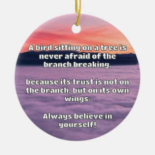 Empath Belief Positive Encouragement Quote  Ceramic Tree Decoration