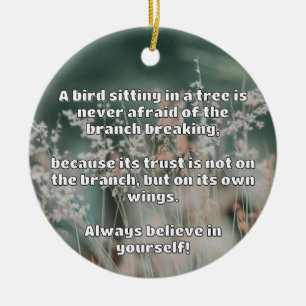 Empath Belief Positive Encouragement Quote Ceramic Tree Decoration