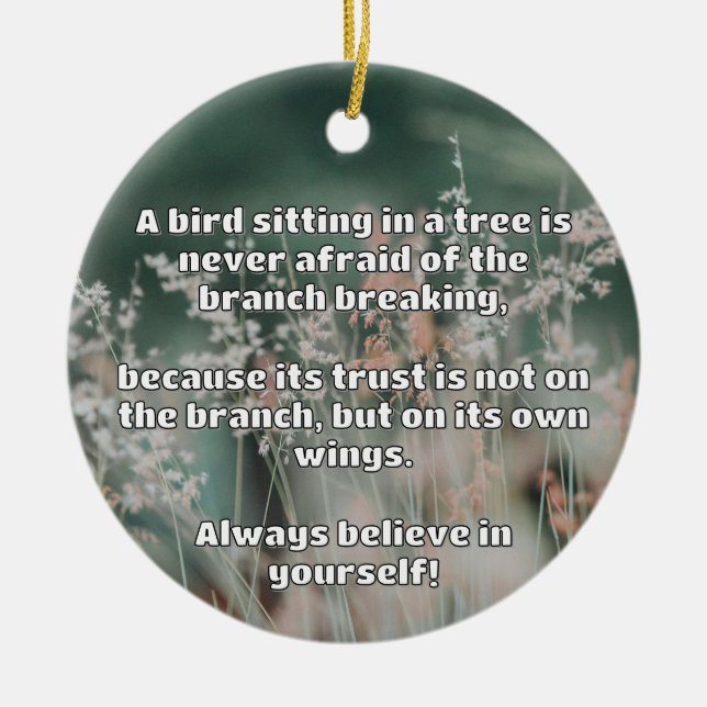 Empath Belief Positive Encouragement Quote  Ceramic Tree Decoration (Front)