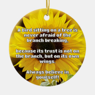 Empath Belief Positive Encouragement Quote Ceramic Tree Decoration