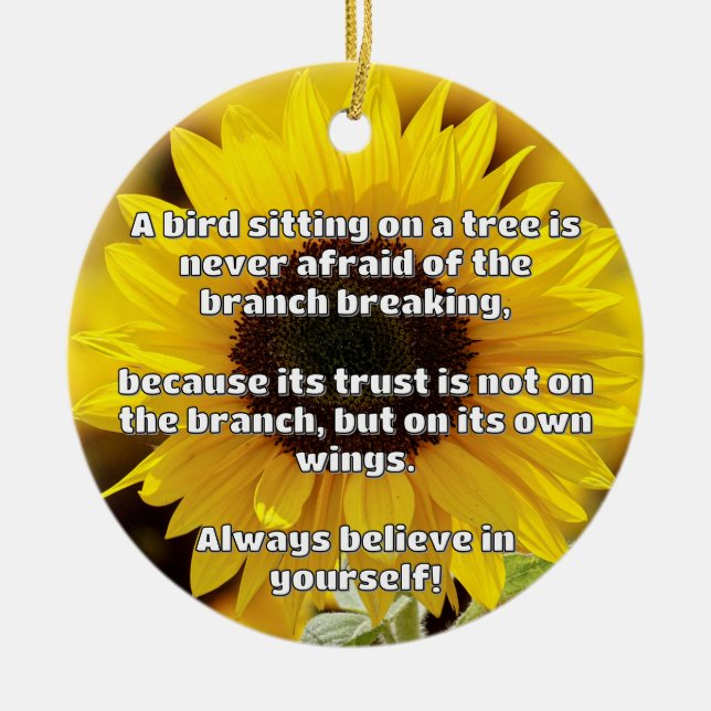 Empath Belief Positive Encouragement Quote  Ceramic Tree Decoration (Front)