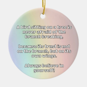 Empath Belief Positive Encouragement Quote  Ceramic Tree Decoration