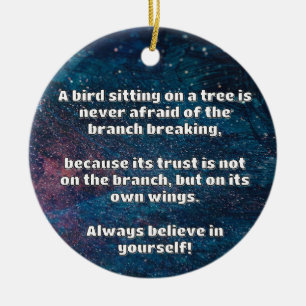 Empath Belief Positive Encouragement Quote  Ceramic Tree Decoration
