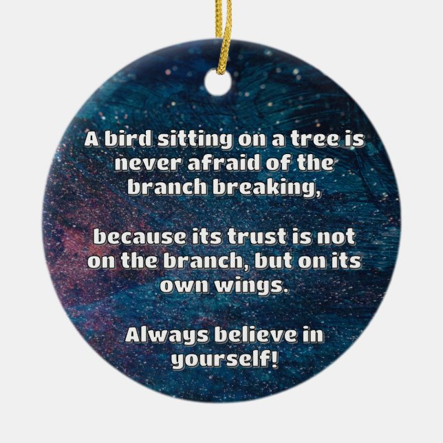 Empath Belief Positive Encouragement Quote  Ceramic Tree Decoration (Front)
