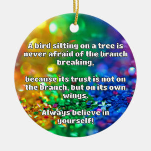 Empath Belief Positive Encouragement Quote Ceramic Tree Decoration