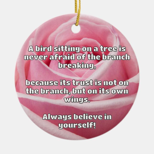 Empath Belief Positive Encouragement Quote  Ceramic Tree Decoration (Front)