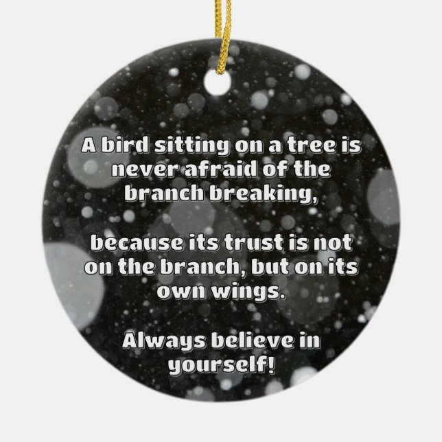 Empath Belief Positive Encouragement Quote  Ceramic Tree Decoration (Front)