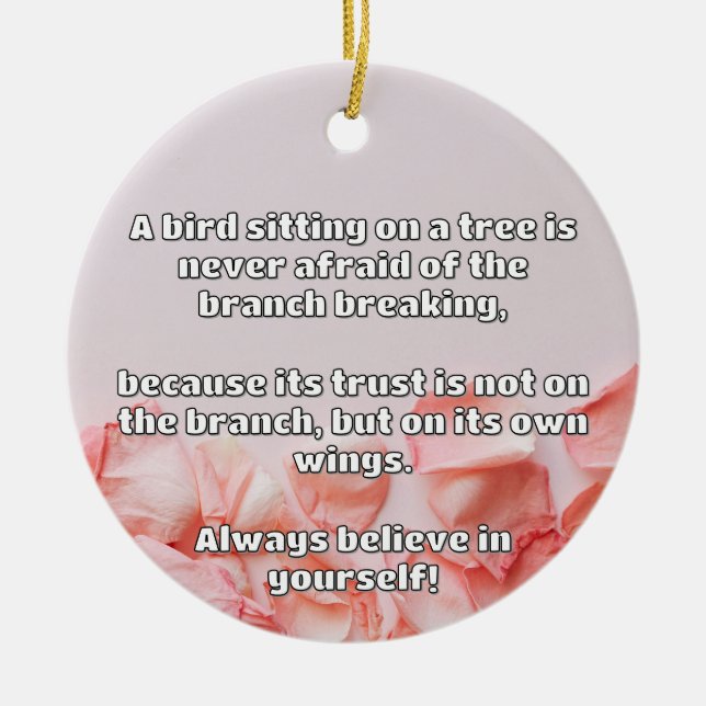Empath Belief Positive Encouragement Quote  Ceramic Tree Decoration (Front)