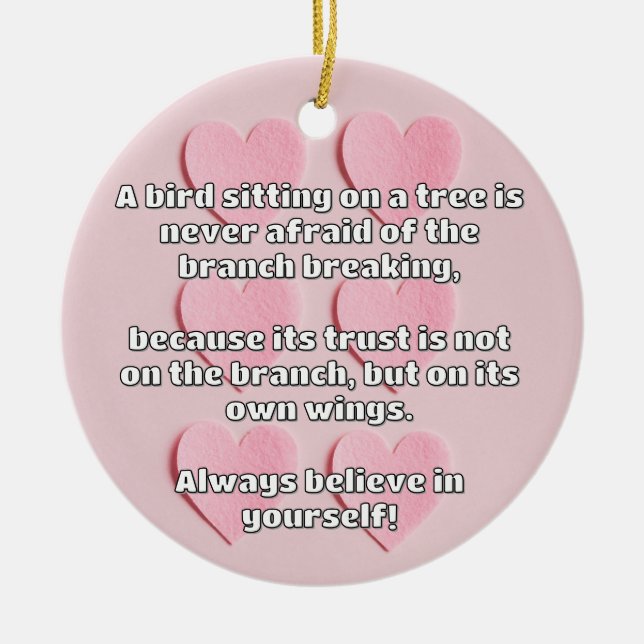 Empath Belief Positive Encouragement Quote  Ceramic Tree Decoration (Front)