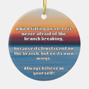 Empath Belief Positive Encouragement Quote Ceramic Tree Decoration