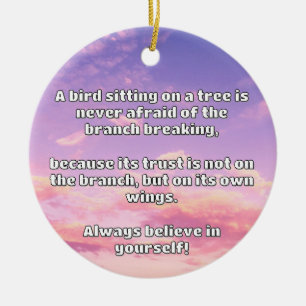 Empath Belief Positive Encouragement Quote Ceramic Tree Decoration