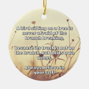 Empath Belief Positive Encouragement Quote Ceramic Tree Decoration