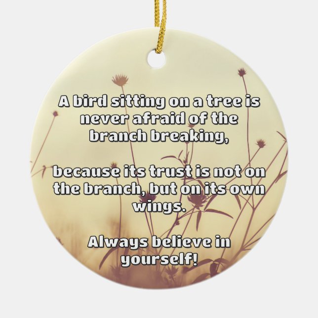 Empath Belief Positive Encouragement Quote  Ceramic Tree Decoration (Front)