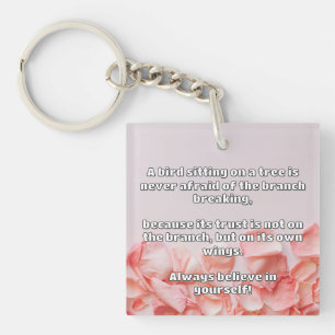 Empath Belief Positive Encouragement Quote Key Ring