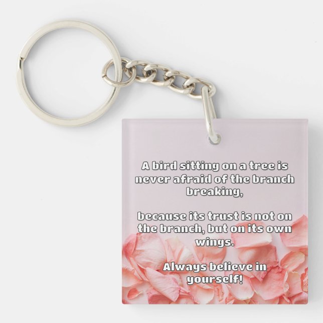 Empath Belief Positive Encouragement Quote  Key Ring (Front)