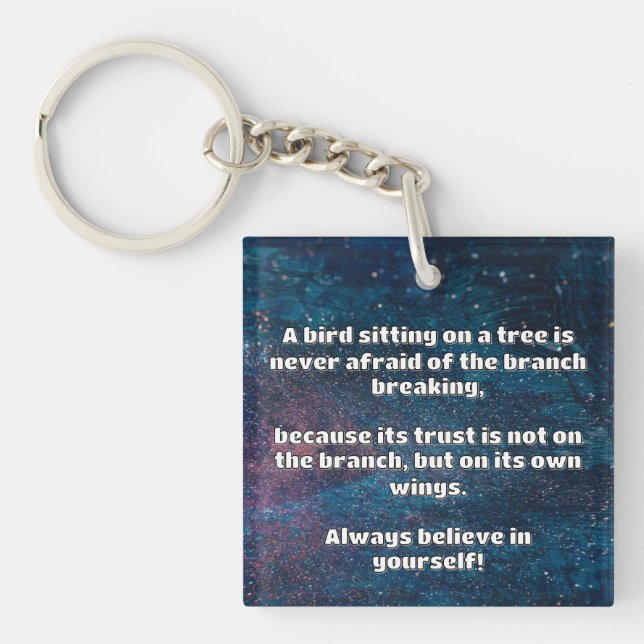 Empath Belief Positive Encouragement Quote  Key Ring (Front)