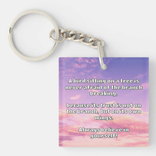 Empath Belief Positive Encouragement Quote Key Ring