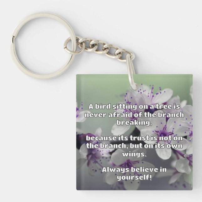Empath Belief Positive Encouragement Quote  Key Ring (Front)