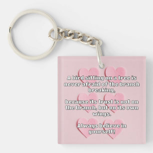 Empath Belief Positive Encouragement Quote  Key Ring