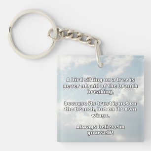 Empath Belief Positive Encouragement Quote  Key Ring