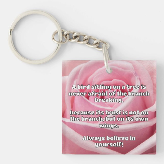 Empath Belief Positive Encouragement Quote  Key Ring (Front)