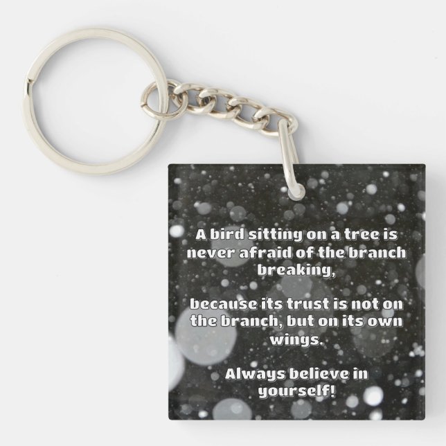 Empath Belief Positive Encouragement Quote  Key Ring (Front)
