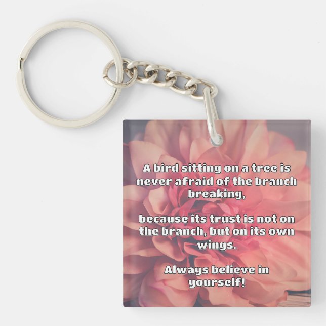 Empath Belief Positive Encouragement Quote  Key Ring (Front)