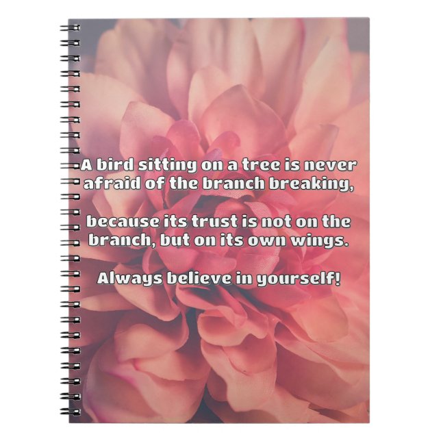 Empath Belief Positive Encouragement Quote  Notebook (Front)