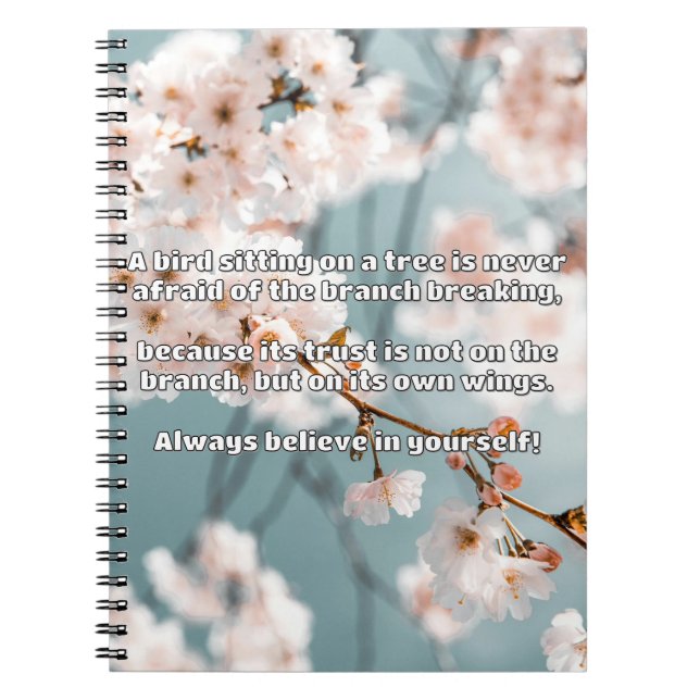 Empath Belief Positive Encouragement Quote  Notebook (Front)