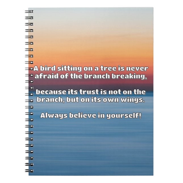 Empath Belief Positive Encouragement Quote  Notebook (Front)