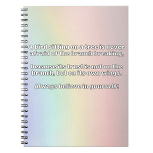 Empath Belief Positive Encouragement Quote Notebook