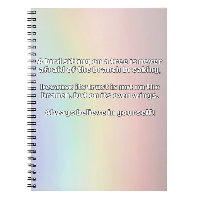 Empath Belief Positive Encouragement Quote  Notebook (Front)