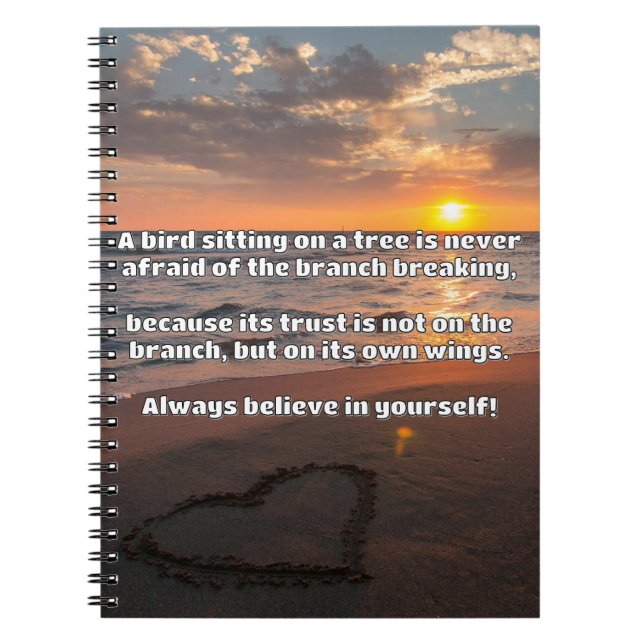 Empath Belief Positive Encouragement Quote  Notebook (Front)