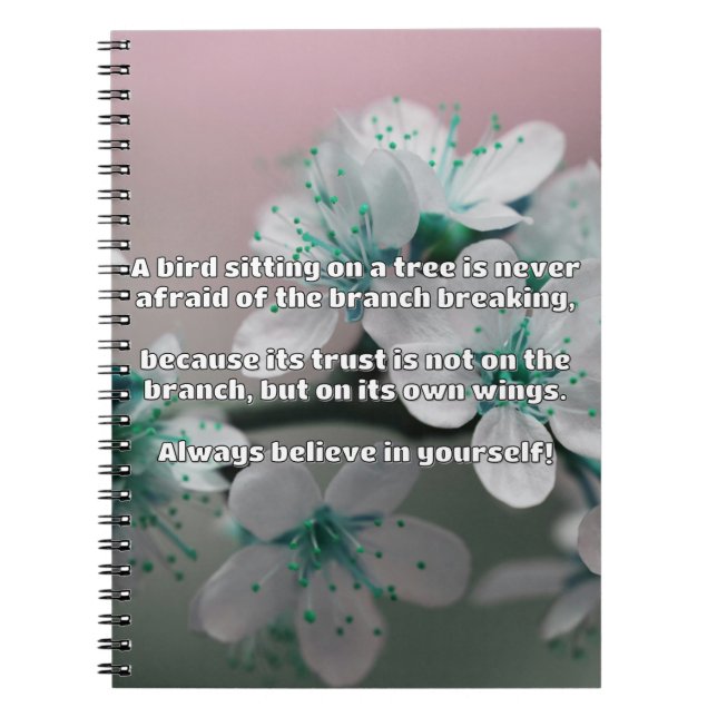 Empath Belief Positive Encouragement Quote  Notebook (Front)