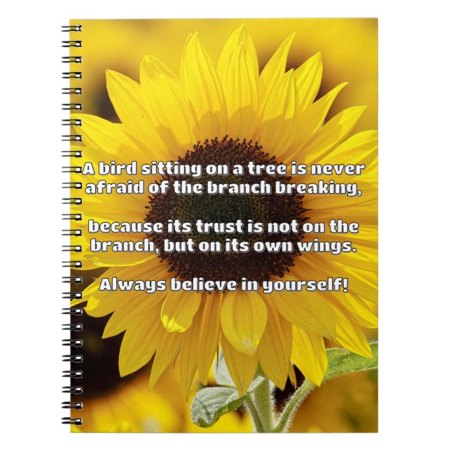 Empath Belief Positive Encouragement Quote  Notebook (Front)