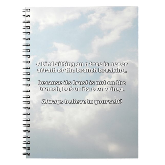 Empath Belief Positive Encouragement Quote  Notebook (Front)