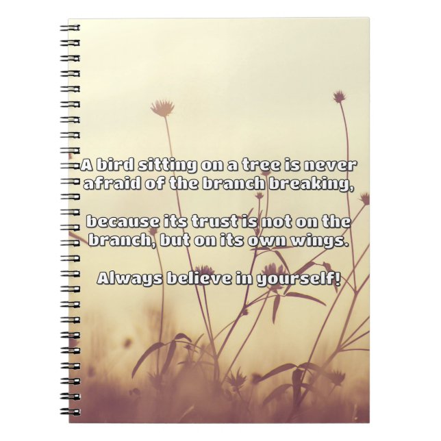 Empath Belief Positive Encouragement Quote  Notebook (Front)