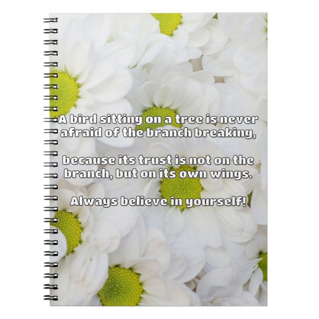 Empath Belief Positive Encouragement Quote  Notebook (Front)