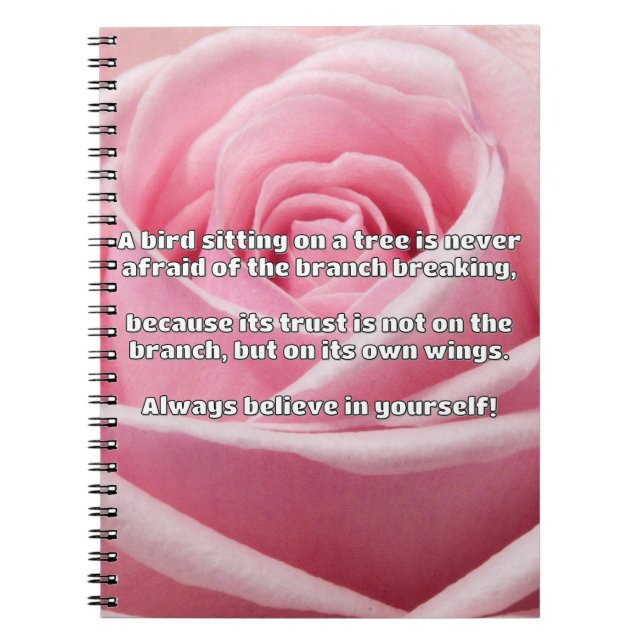 Empath Belief Positive Encouragement Quote  Notebook (Front)