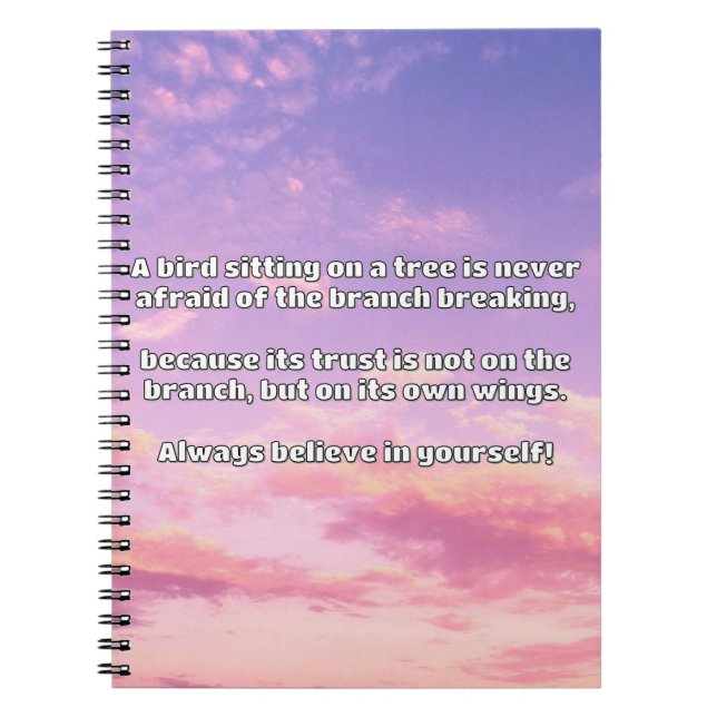 Empath Belief Positive Encouragement Quote  Notebook (Front)