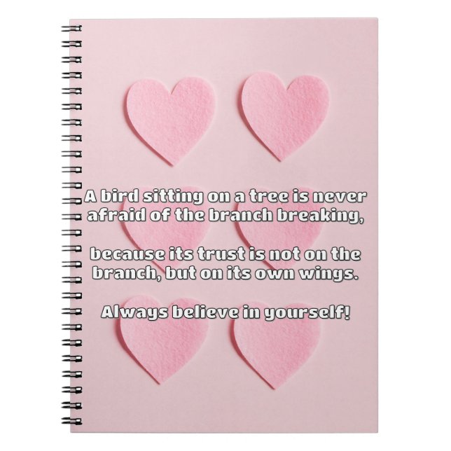 Empath Belief Positive Encouragement Quote  Notebook (Front)