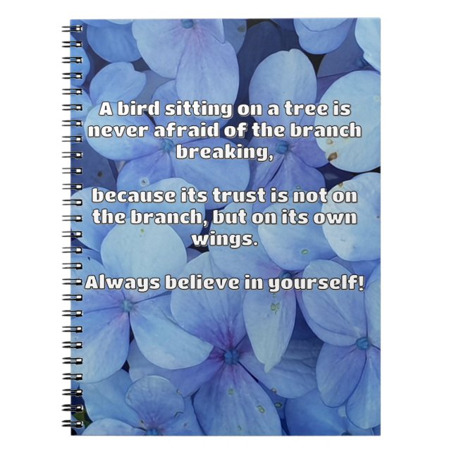 Empath Belief Positive Encouragement Quote  Notebook (Front)