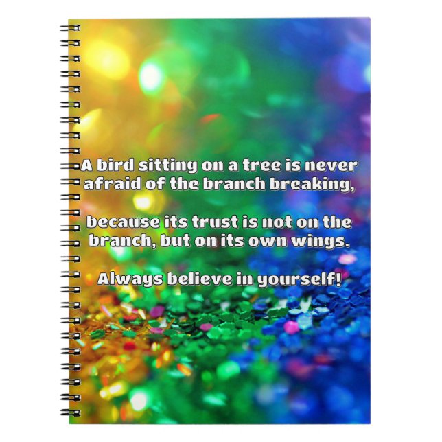 Empath Belief Positive Encouragement Quote  Notebook (Front)